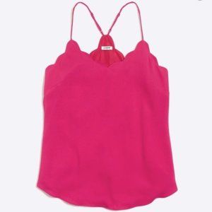 J.Crew pink scalloped tank Size 0